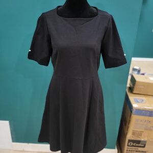 The Limited Classic Black Mini Dress With Diamonds On Sleeves Size 4. NWT